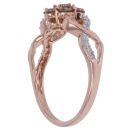 9ct Rose Gold 0.85ct Brilliant Cut Diamond Cluster Ring