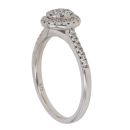 9ct White Gold 0.25ct Brilliant Cut Diamond Cluster Ring