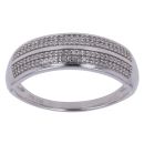 9ct White Gold 0.20ct Brilliant Cut Diamond Fancy Ring