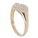 9ct Yellow Gold Cubic Zirconia Cluster Ring