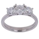 Platinum 1.81ct Brilliant Cut Diamond Trilogy Ring