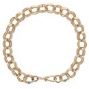 9ct Yellow Gold Patterned And Plain Belcher Bracelet 9"
