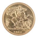 1915 George V Large Head Australia Half Sovereign Coin