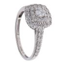 18ct White Gold 0.80ct Brilliant Cut Diamond Cluster Ring