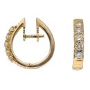 14ct Yellow Gold 0.50ct Brilliant Cut Diamond Hoop Earrings
