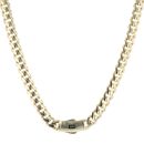 14ct Yellow Gold Monaco Curb Classic Plain Lock Chain 18"