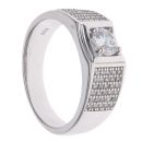 Silver Cubic Zirconia Signet Ring