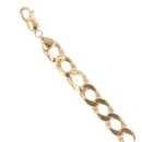9ct Yellow Gold Curb Bracelet 9"