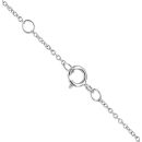 9ct White Gold 0.15ct Brilliant Cut Lab Grown Diamond Cluster Chain 16"