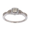 Le Vian 14ct White Gold 0.50ct Brilliant Cut Diamond Cluster Ring