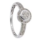 9ct White Gold 0.47ct Diamond Cluster Ring by Anya Belle
