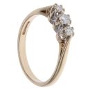 9ct Yellow Gold 0.25ct Brilliant Cut Diamond Trilogy Ring