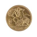 1910 Edward VII Large Head UK Half Sovereign Coin