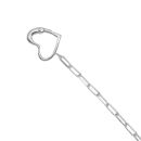Silver Paperclip Heart Clasp Bracelet 7.5" By Icesia