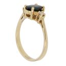 14ct Yellow Gold 0.10ct Diamond and Sapphire Three Stone Ring