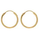 22ct Yellow Gold Channel Faceted Hoop Earrings