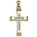9ct Yellow Gold 0.25ct Diamond Cross