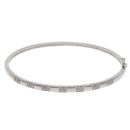 9ct White Gold 0.25ct Single Cut Diamond Bangle
