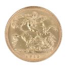 1915 George V Large Head Australia Half Sovereign Coin