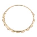 9ct Yellow Gold 0.10ct Diamond and Opal Floral Bangle