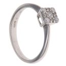 9ct White Gold 0.15ct Brilliant Cut Diamond Cluster Ring