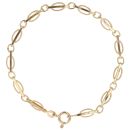 9ct Yellow Gold Fancy Bracelet 7"