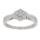 18ct White Gold 0.34ct Brilliant Cut Diamond Cluster Ring