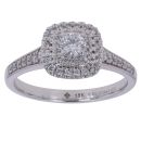 18ct White Gold 0.53ct Brilliant Cut Diamond Cluster Ring