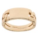 9ct Yellow Gold Curb Patterned Signet Ring
