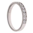 18ct White Gold 0.50ct Brilliant Cut Diamond Half Eternity Ring