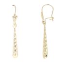 9ct Yellow Gold Patterned Drop Earrings