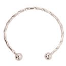 9ct White Gold Patterned Torque Bangle
