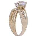 14ct Yellow Gold Cubic Zirconia Solitaire Band
