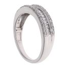 18ct White Gold 0.50ct Brilliant And Baguette Cut Diamond Ring