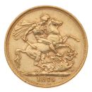 1875 Victoria Young Head Australia Full Sovereign Coin