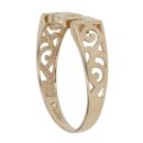 9ct Yellow Gold Patterned Mum Ring
