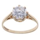 9ct Yellow Gold Cubic Zirconia Single Stone Ring