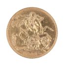 1908 Edward VII Large Head UK Full Sovereign Coin