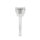 9ct White Gold 2.50ct Emerald Cut Trilogy Lab Grown Diamond Ring Lab Grown