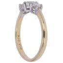 9ct Yellow Gold 0.75ct Brilliant Cut Diamond Trilogy Ring