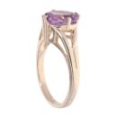 9ct Yellow Gold Created Amethyst Stone Set Ring