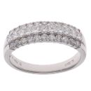 18ct White Gold 1.00ct Brilliant Cut Diamond Cluster Ring