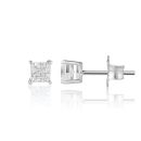 9ct White Gold Princess Cut Lab Grown 0.50Ct Diamond Studs