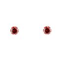 9ct Yellow Gold Red Cubic Zirconia Stud Earrings 4mm