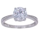 9ct White Gold Cubic Zirconia Solitaire Ring