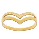 22ct Yellow Gold Patterned Wishbone Ring