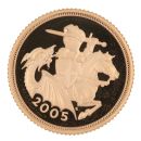 2005 Elizabeth II Fourth Portrait UK Half Sovereign Coin