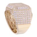 9ct Yellow Gold Cubic Zirconia Signet Ring