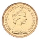 1982 Elizabeth II Decimal Portrait UK Half Sovereign Coin