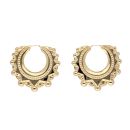 9ct Yellow Gold Large Fancy Creole Earrings
